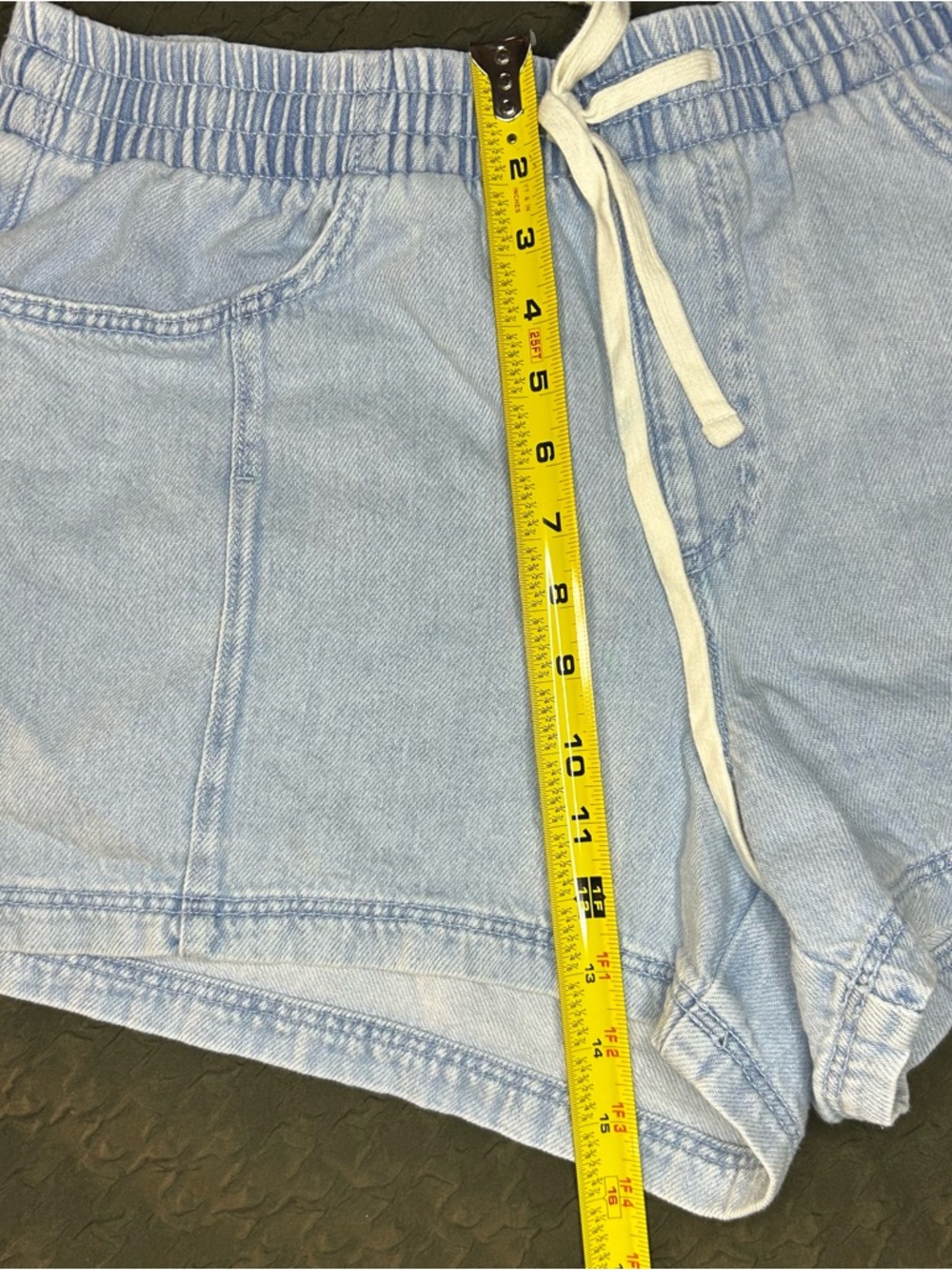 Universal Thread Light Blue Denim Drawstring Shorts - Picture 6 of 6
